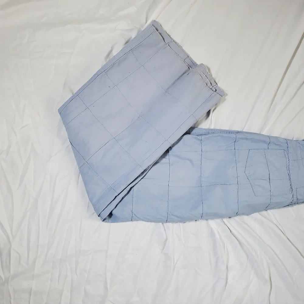 Vintage Window Pane Patchwork Bell Bottom 1970s Womens Jeans - Picture 7 of 12